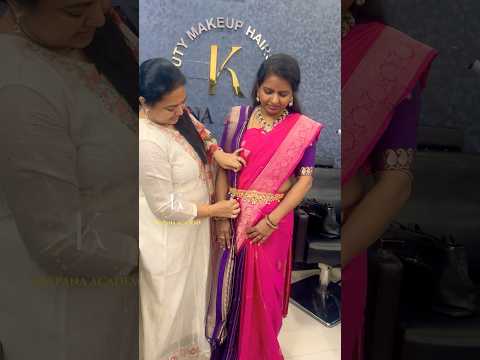 Different Saree Drapings | #shorts | Kalpana Academy