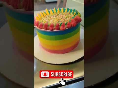 Rainbow 🍰cake Best Design 🎂||#shorts