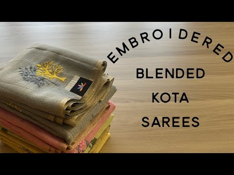 Detailed Video - Embroidered Blended Kota Sarees | Shop on www.fabk.in #fabksarees #kotaembroidery