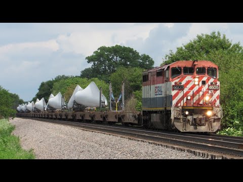 BC RAIL BCOL 4605 (Wind-Blade Train) Chase Iowa - 6/19/19