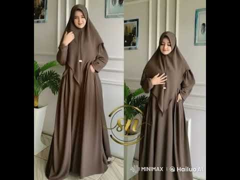 baju muslim dewasa perempuan dengan bahan yang super adem dan sudah free hijab