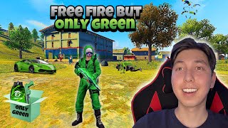 Free Fire but Only Green 🍷🗿 | Only green Challenge 💚 - Mehdix Free Fire