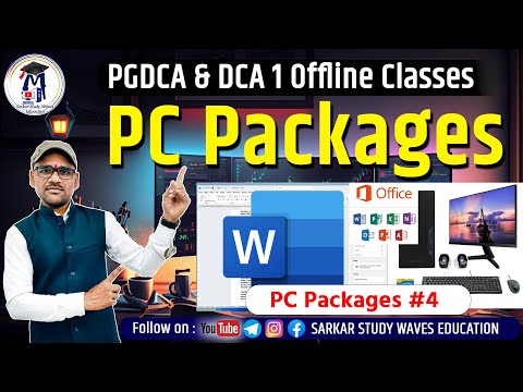 Offline Class- PC Packages (PGDCA, DCA) MS Word Working- Insert Table, Picture, Shape, Chart