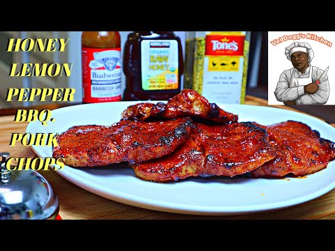 HOW TO MAKE HONEY LEMON PEPPER BBQ PORK CHOPS IN THE OVEN | BUTTERFLY PORK CHOP VIDEO RECIPE