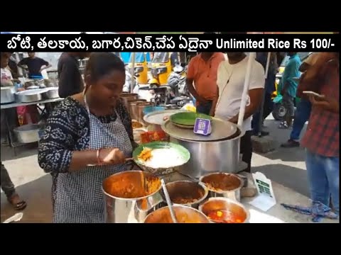 Asian Cheapest Roadside Unlimited Meals | Local Street Food | Hard Working Women Selling Meals