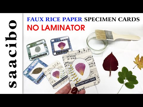 EASY Faux Rice Paper Specimens Without Laminator #budgetcrafting