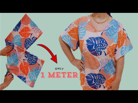 Very Easy Blouse Cutting and Stitching from Only 1 Meter for beginners|It Suits All Sizes