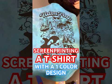 ScreenPrinting a T-shirt with a 1 Color Design #screenprinting #clothingbrand #clothing