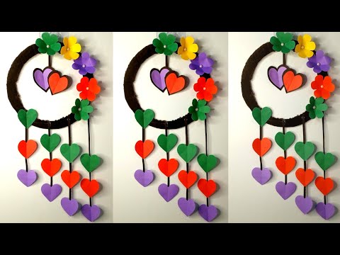 Beautiful Paper Wall Hanging | Unique And Easy Wall Hanging Paper Flower | How To Make Paper Flower