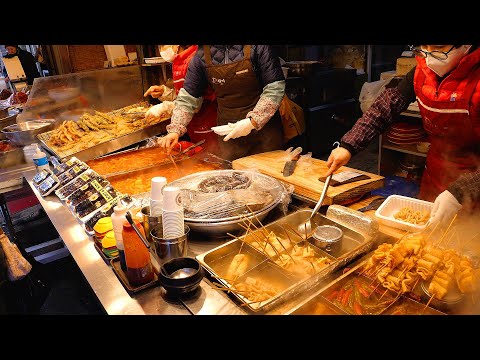 소문난 맛집이라 찾아가서 먹는 떡볶이,순대,튀김,김밥,어묵 / spicy rice cake Tteokbokki / korean street food