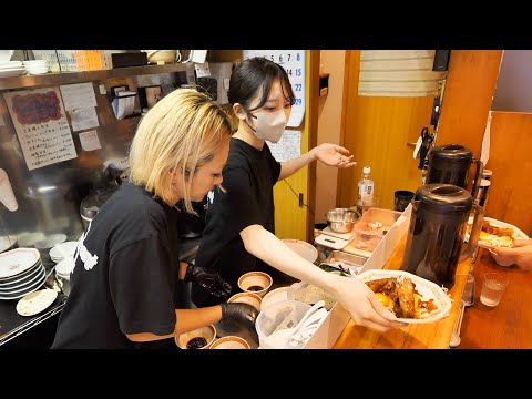 Shocking! Thick-Cut Grilled Pork Set Meal! A Hearty Restaurant Run by Beautiful Mother and Daughter!