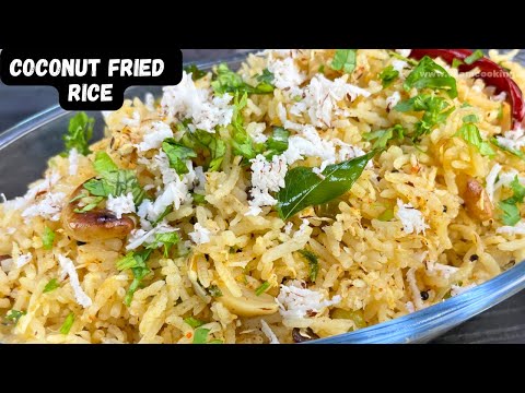 Coconut Fried Rice | South Indian Style Fresh Coconut Rice