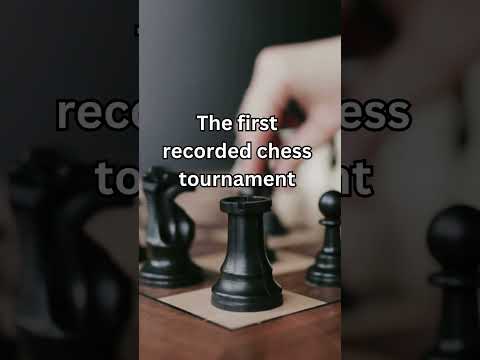 Chess History - The First Tournament