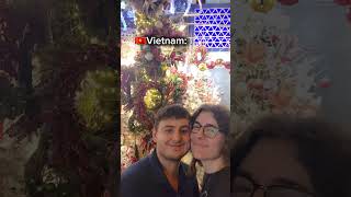 Does Vietnam celebrate Christmas?🎄🇻🇳 #vietnam #asiantravel #christmas #vietnamtourism #travelcouple