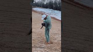 Daddy Dances With Toddler In The Snow