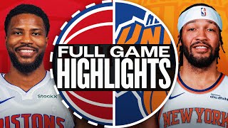 PISTONS at KNICKS | FULL GAME HIGHLIGHTS | January 13, 2025