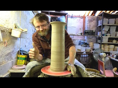 Making My Tallest Pottery Cylinder Vase Ever.