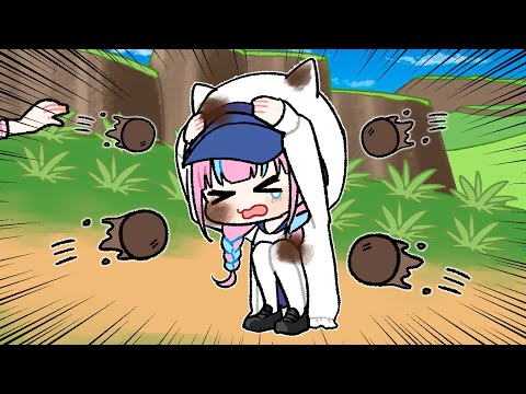 【English subs】Aqua, who ate away and was hit with mud dumplings.【hololive / Animation / Clips】