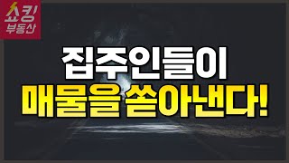 매물은 쏟아지고 거래는 줄어들고...