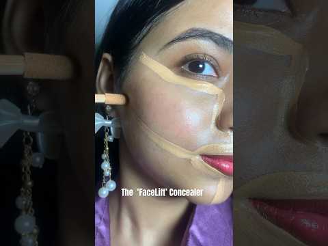 Face lift & sculpt concealer technique 💕 #makeup #makeuphacks #trending