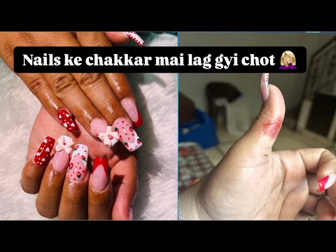 Life first experience with big nails#gelextensions #bignailschallenge #nailsvideos #christmasspecial