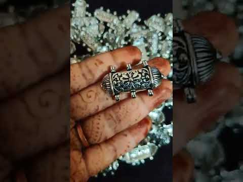 Silver Tabiz Charm |metalcharms|Oxidised raw_material_for_jewellery| #jewellery #diy #shorts #short