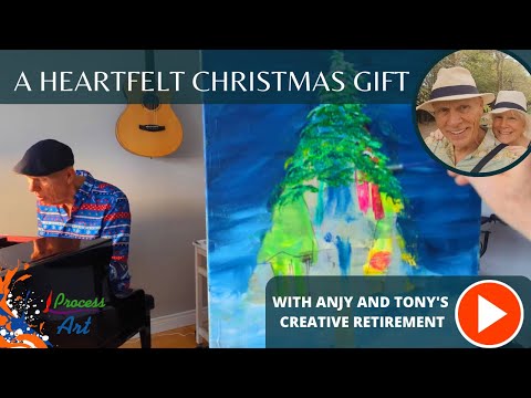 🎄 A Heartfelt Christmas Gift: Painting & Music by Anjy & Tony