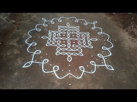 Margazhi madha border kambi kolam | 11 dots kambi kolam | sikku kolam | SathyaSelva Arts