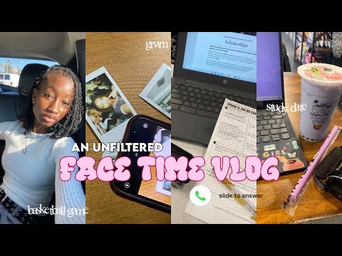 FACETIME VLOG | pov: we’re on FaceTime 📷 school work, chitchat, grwm…