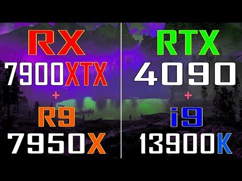 RTX 4090 + INTEL i9 13900K vs RX 7900XTX + RYZEN 9 7950X // PC GAMES BENCHMARK TEST