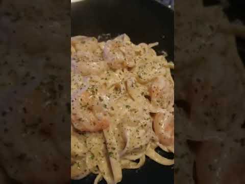 Homemade Shrimp Fettuccine!!