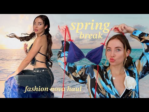 spring break getaway ☀️ *try-on haul* ft fashion nova