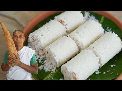 Traditional Style Kappa Puttu - Tapioca Puttu | Southindian Breakfast Tapioca Puttu