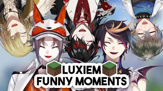 funny moments from Luxiem Minecraft World collab!