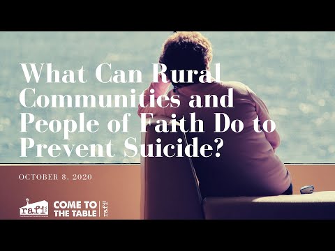 What Can Rural Communities and People of Faith Do to Prevent Suicide?