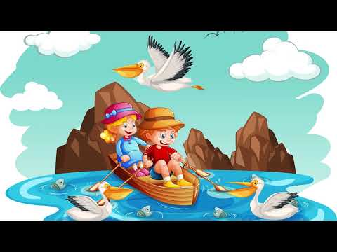 🎶 Row, Row, Row Your Boat  🚤 | Fun & Cheerful Nursery Rhyme |  Sing Along for Kids 🎵