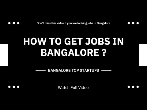 How to Get Jobs in Bangalore | Top Bangalore Startup List