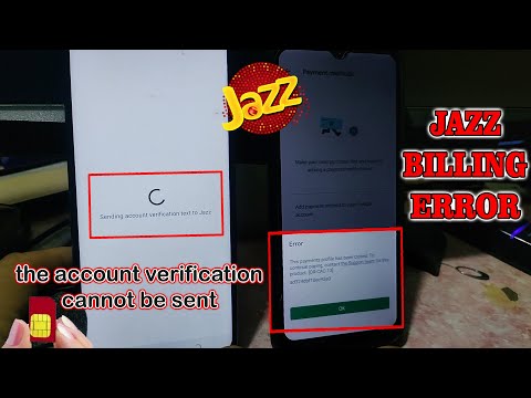 Fix Jazz Billing Verification Error | The Account Verification Cannot Be Sent | Technical Mushtaq