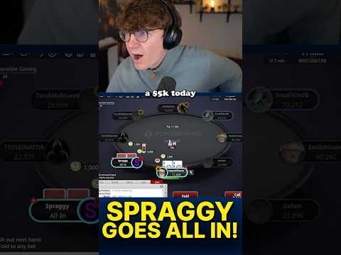 I HAVE ACES AND SPRAGGY SHOVES ON ME 😍😝 #poker #pokerstars #onlinepoker