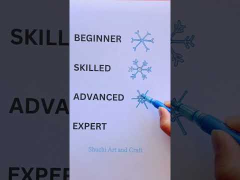 How to draw snowflakes ❄️ #youtubeshorts #shorts #satisfying