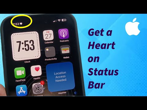 iPhone 16 / 16 Pro Max : How to Get Heart on Status Bar iPhone 16 / 16 Pro Max