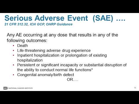 Adverse Events Reporting, Part 1 of 4