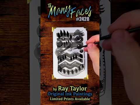 #2428 The Many Faces 2024 Collection: Ink Painting Process Timelapse with Ray Taylor