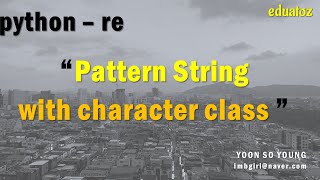 [PYTHON][re_03] character class와 횟수 관련 메타 문자를 사용한 패턴 작성