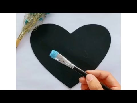 Black canvas acrylic painting /acrylic painting for beginners |