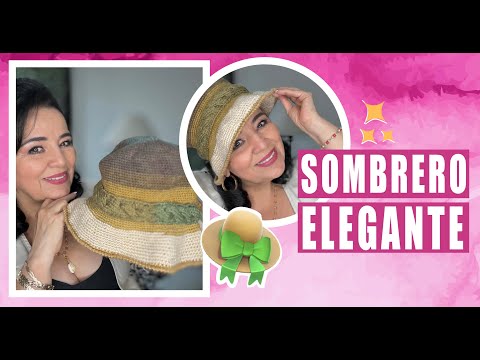 👒 A GANCHILLO / Sombrero Elegante - #comotejer ✨ Yo Tejo con LAURA CEPEDA