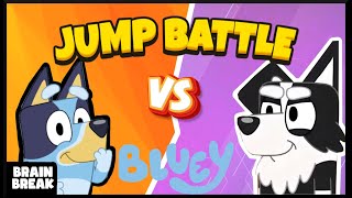 Bluey Jump Battle and Animal facts! Fun Brain breaks