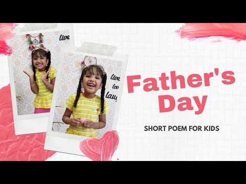 Father's Day Poem|Poem for kids|English poem on Father's Day