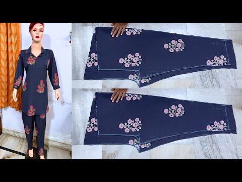 Pant palazzo बनाने का सबसे आसान और सटीक तरीक़ा || Cord set pant plazo cutting and stitching