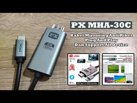 No Delay ! Review Kabel Mirroring PX MHA-30C Type C To HDMI | Support Resolusi Hingga 2K 60Fps